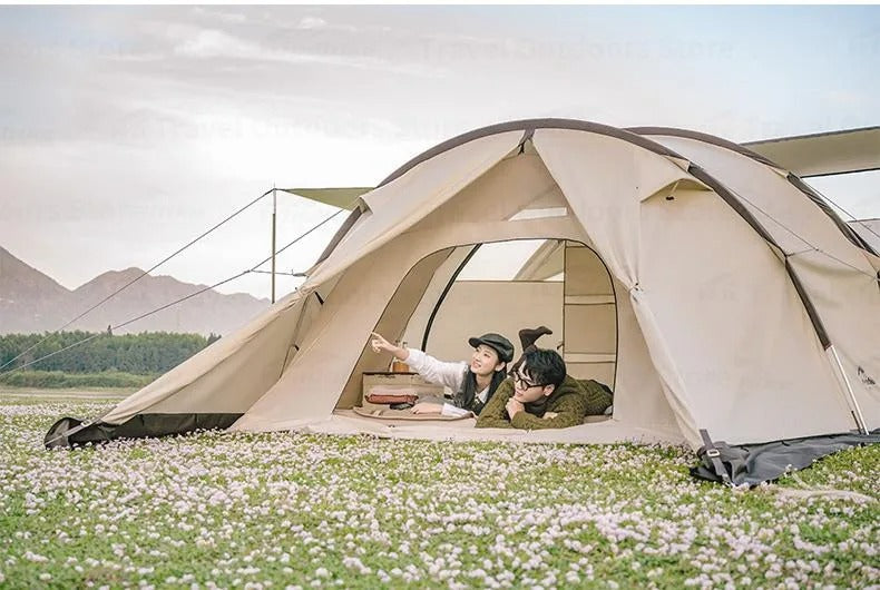 4-6 Person Tunnel Tent, Large Portable Camping Shelter