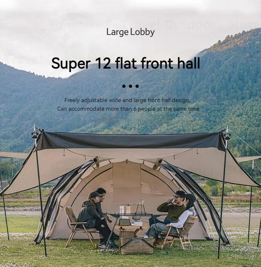 4-6 Person Tunnel Tent, Large Portable Camping Shelter